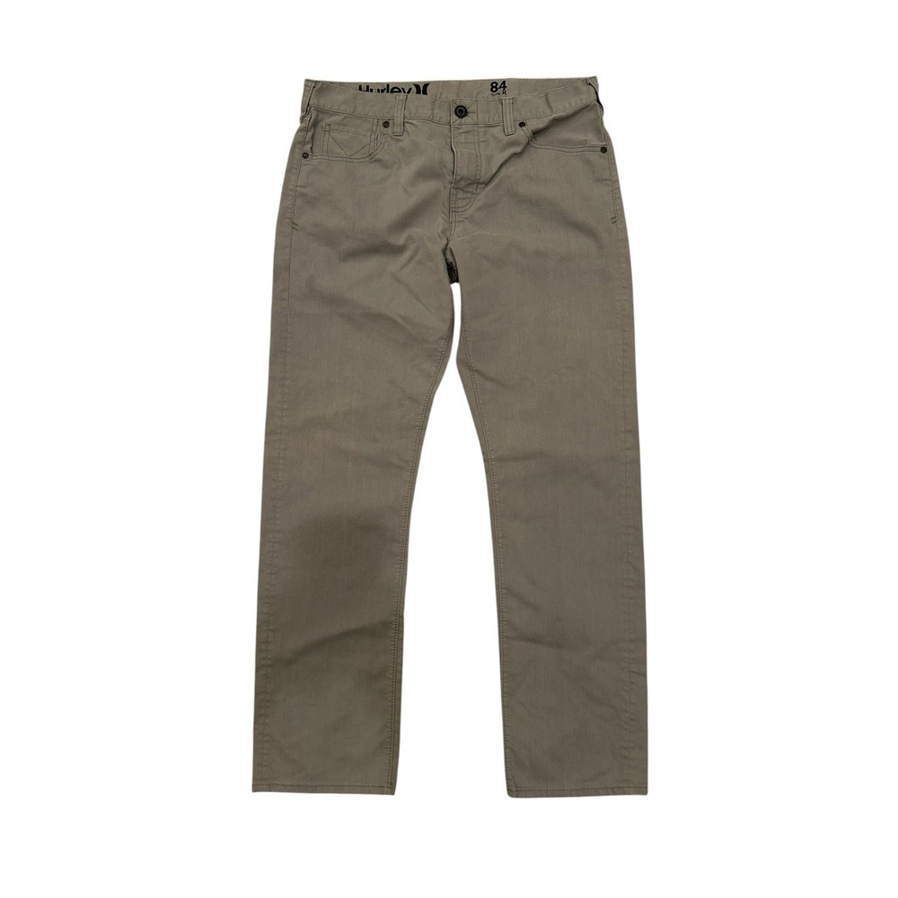 Hurley Pants Mens 34 Gray Straight Leg Streetwear Skate Minimalist Modern Chino